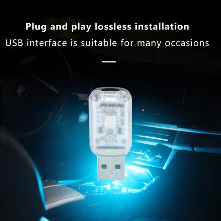 Sissi 7 In 1 Car USB Atmosphere Light Touch Music Control Mini LED