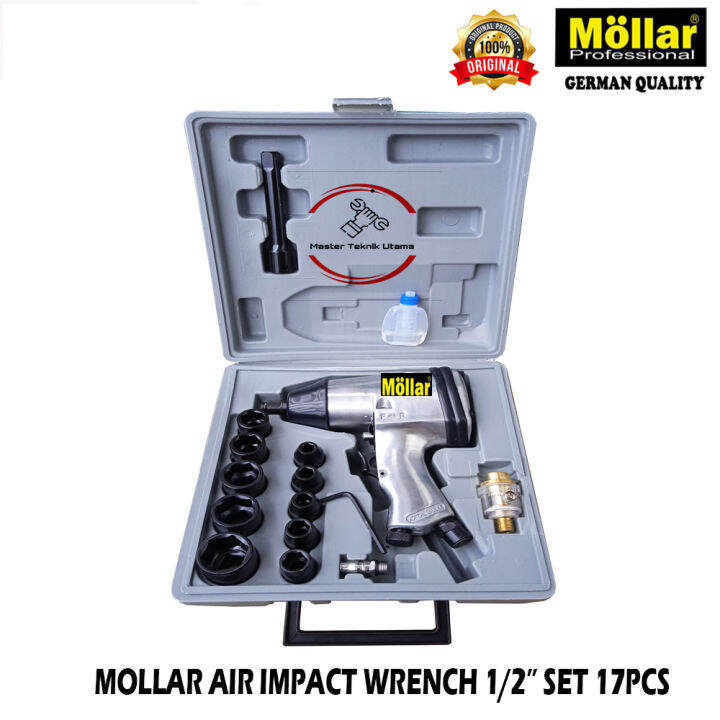 COD MOLLAR 17Pcs 1 2 Air Impact Wrench Kit 1 2 Inch Impek Angin