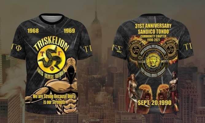 Triskelion Tau Gamma Phi Frat Shirt Sublimation T Shirt New