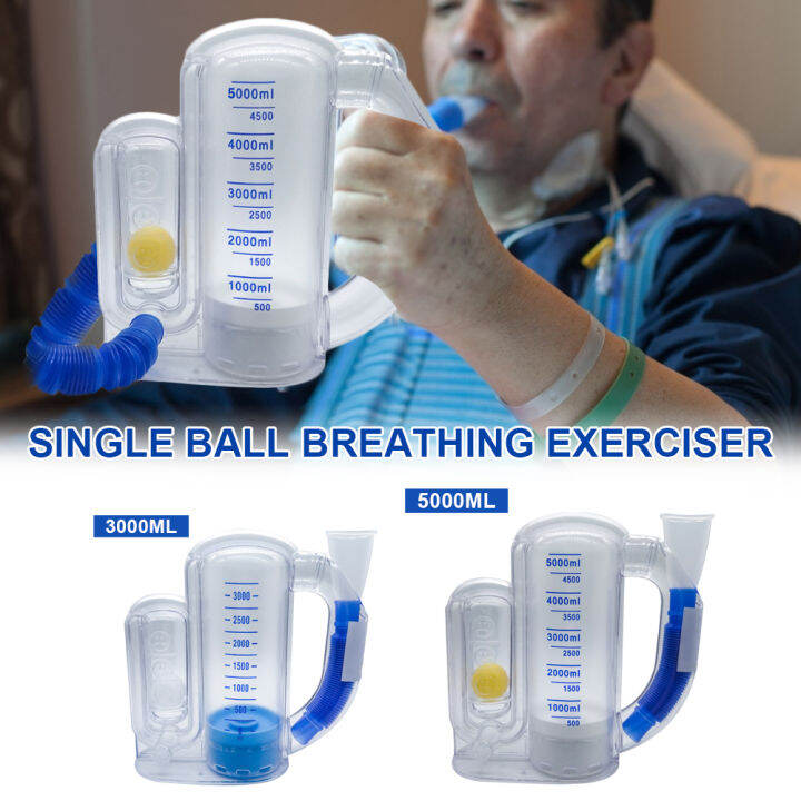 Free Shipping CODs 3000 5000ml Volumetric Exerciser Lung Breathing