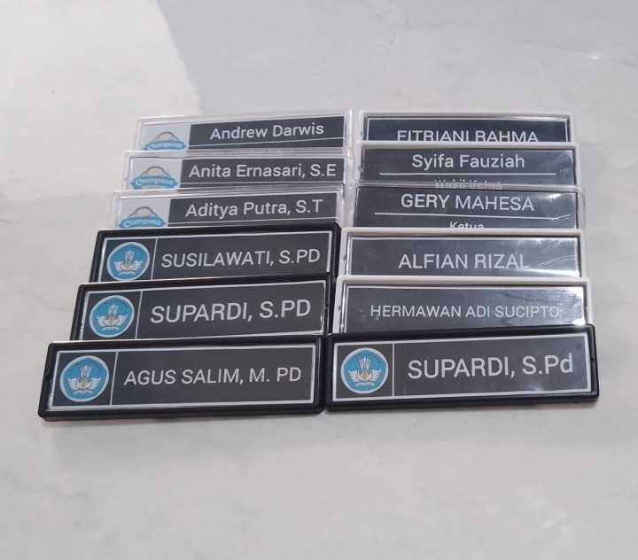 Name Tag Papan Nama Dada Akrilik PER 100 Pcs Lazada Indonesia