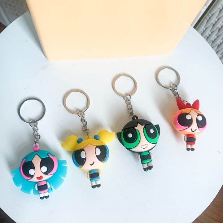 Gantungan Kunci Powerpuff Girls Karakter Untuk Aksesoris Lucu