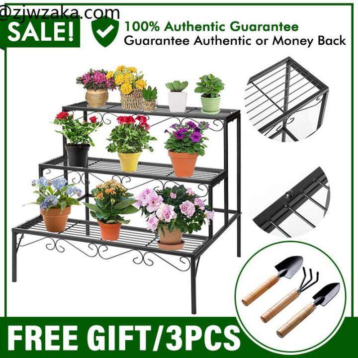 Tiered Plant Stand Outdoor Metal Tier Stands For Multiple Plants