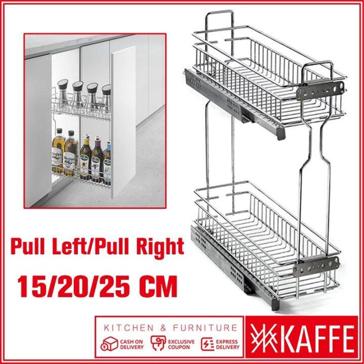 304 Stainless Steel Pull Out Basket Kitchen Cabinet For Kitchen Lazada PH