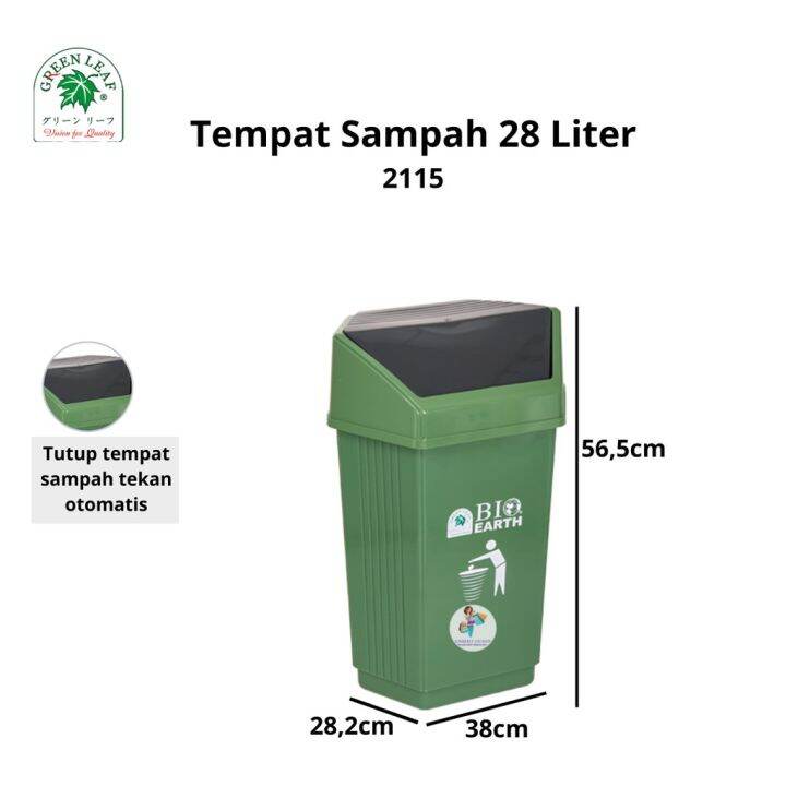 Green Leaf Tempat Sampah BIO Dustbin 28 Liter 2115 Lazada Indonesia