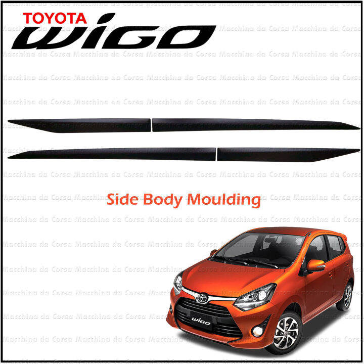 Toyota Wigo 2013 2021 Side Body Moulding Matte Black Lazada PH