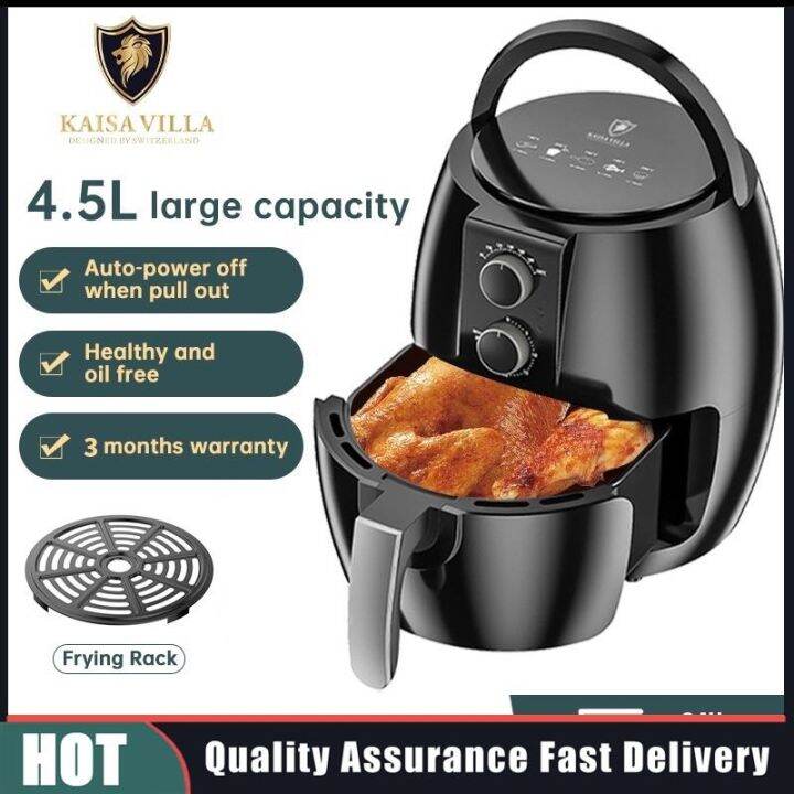 Kaisa Villa Air Fryer 4 5L 5 5L Electric Fryer Oil Free Non Stick Pan