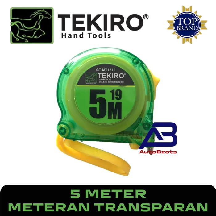 Meteran Transparan 5M 5 METER TEKIRO Measurement Tape Transparent