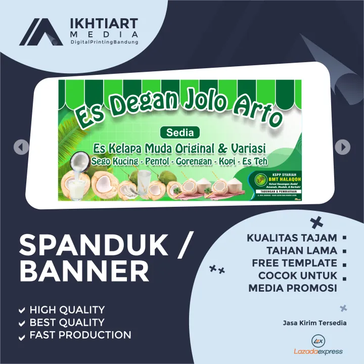 Spanduk Banner Backdrop Es Degan Kelapa Muda X Lazada Indonesia