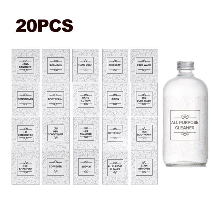 Waterproof Soap Labels For Plastic Glass Bottles Bathroom Kitchen Hand