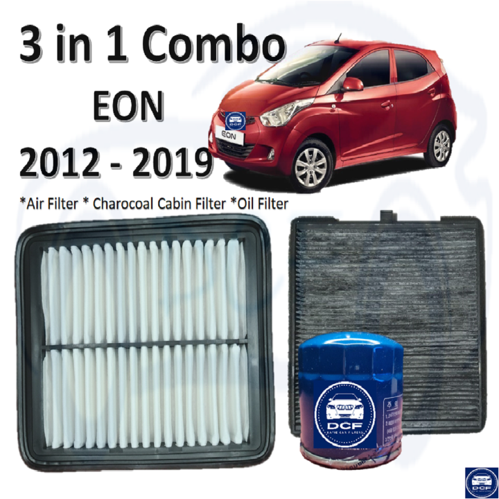 3 In 1 Combo HYUNDAI Eon 2012 2019 Air Charcoal Cabin And Oil