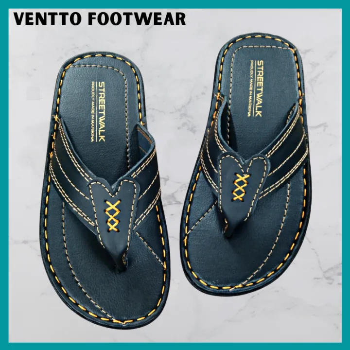 Ventto Footwear Marikina Made Toe Clip Leather Sandals For Men Casual