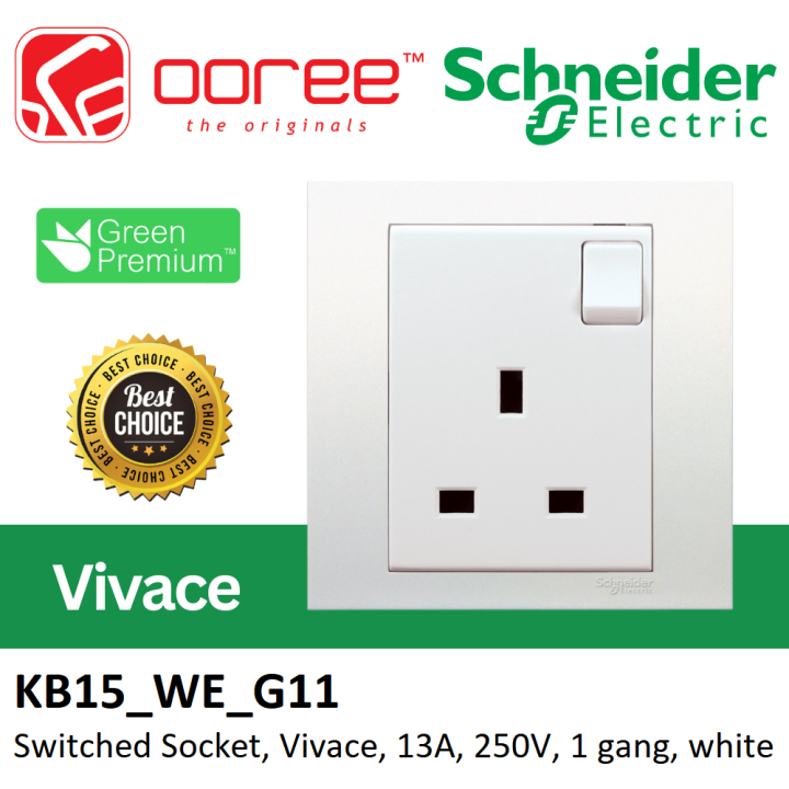 Schneider Electric Vivace Series A V Gang Switched Socket With