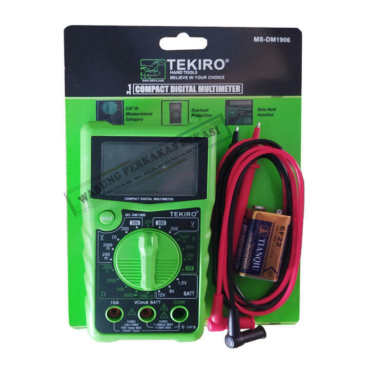 Tekiro Compact Digital Multimeter Multi Tester Ms Dm Multitester