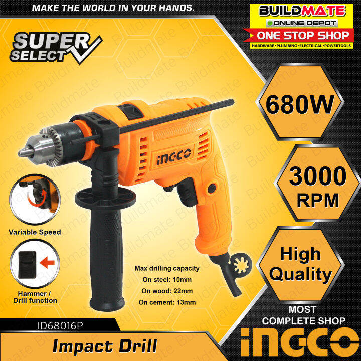 Ingco Impact Drill Hammer Drill W With Reverse Variable Speed