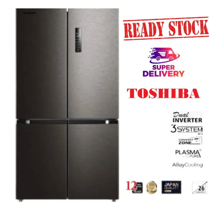 Toshiba Gr Rf We Pmy Gr Rf We Multi Door Refrigerator Gross L