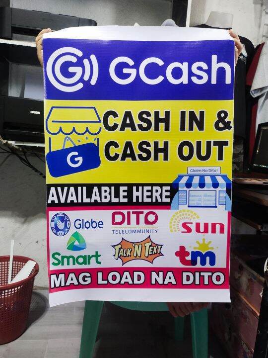 Gcash In Out Tarpaulin Size X Inches Lazada Ph