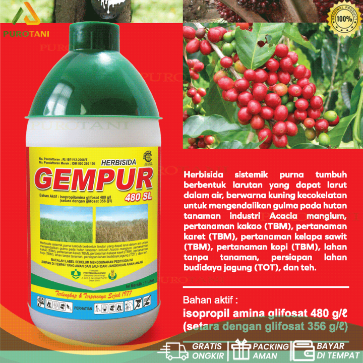 Herbisida Sistemik Pembasmi Obat Rumput Gempur Sl Lt Petrokimia