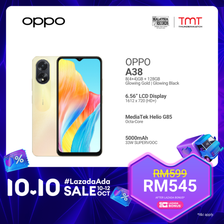 OPPO A38 Smartphone 8 4 4 GB RAM 128GB ROM 33W SUPERVOOC 50MP