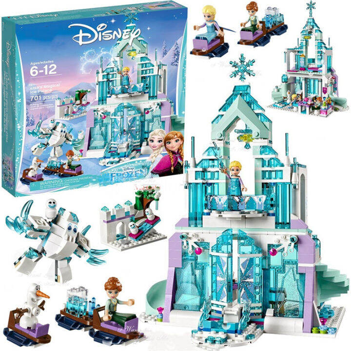 41148 khối xây dựng cô gái Disney lâu đài Elsa Frozen 2 công chúa giấc