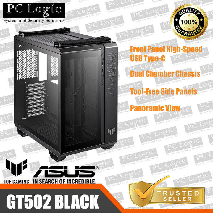 ASUS TUF GAMING GT502 BLACK CASE I ATX MATX MITX I TEMPERED SIDE AND