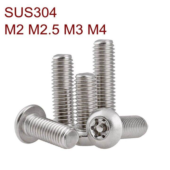 Stainless Steel A2 Round Head Torx Screw With Pillar M2 M2 5 M3 M4