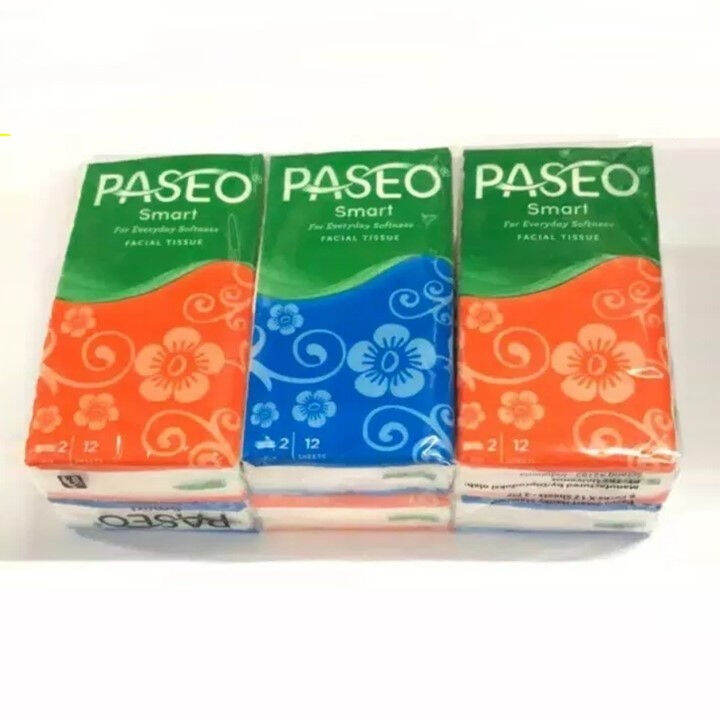 Paseo Smart Facial Tissue Hanky NON Parfumed 6 Packs 12 Sheet Lazada