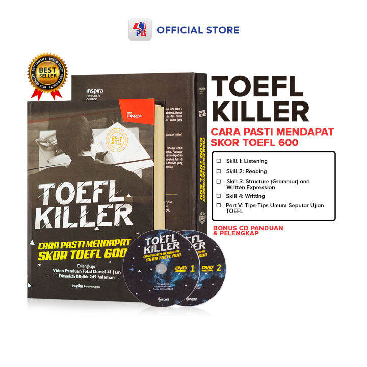 Buku TOEFL Killer Cara Pasti Mendapatkan Skor 600 Bonus Ebook Dan