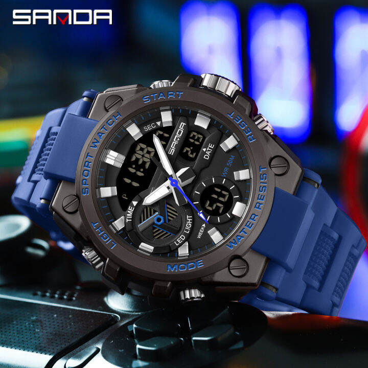 Sanda Brand Fashion Sports Luxury Men Watches Waterproof Military