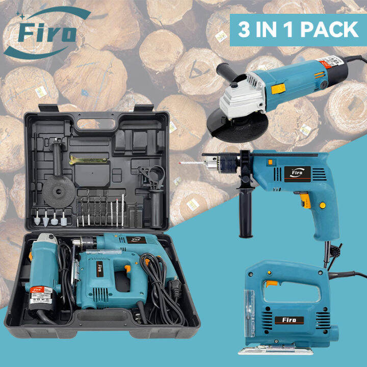 3IN1 Including Angle Grinder And Impact Drill And Electric JigSaw Set