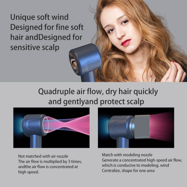 Professional Hair Dryer Powerful Wind Salon Negative Ionic Blow Hair