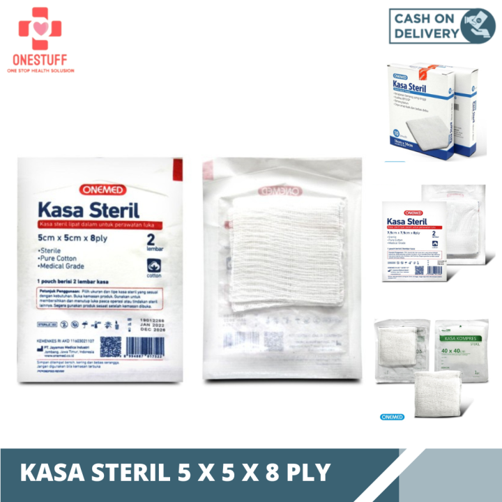 Onemed Kasa Steril Cm X Cm Ply Penutup Luka Sterile Lazada