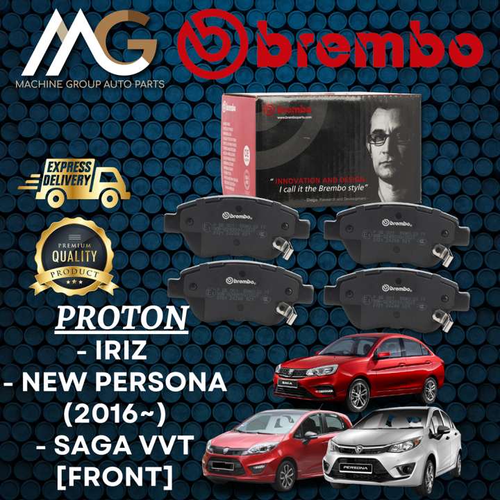 Proton Iriz New Persona VVT 2016 Saga VVT Brembo Brake Pad Front