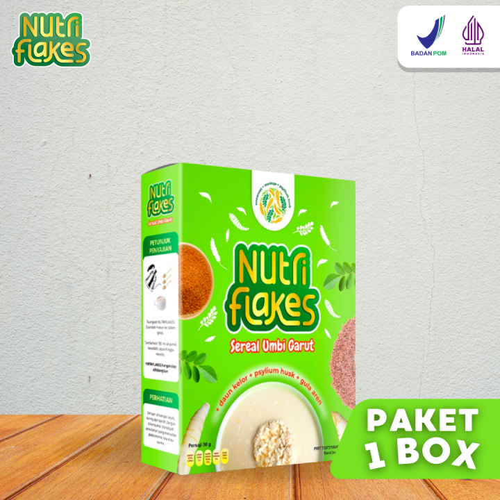 NUTRIFLAKES SEREAL SEHAT UMBI GARUT SOLUSI MAAG ASAM LAMBUNG 280 GRAM