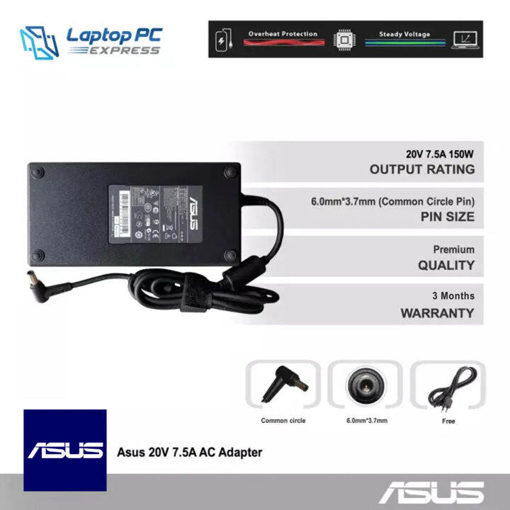 Asus Laptop Charger Adapter W V A Mm X Mm Compatible With