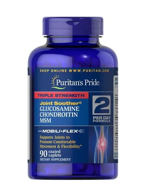 Puritan Pride Triple Strength Glucosamine Chondroitin MSM 90 Tablet