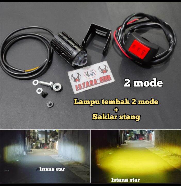 Lampu Sorot Tembak Mini Shooting Light Laser Q Dua Warna Tembus Kabut