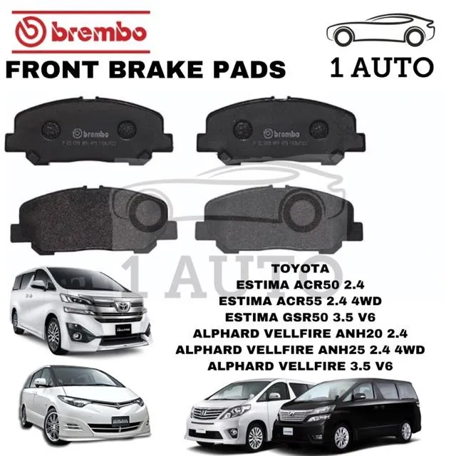 GENUINE BREMBO FRONT BRAKE PAD TOYOTA ESTIMA ACR50 ALPHARD VELLFIRE