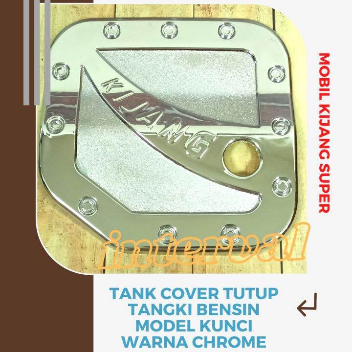 Tank Cover Tutup Tangki Bensin Mobil Kijang Super Chrome Model Kunci