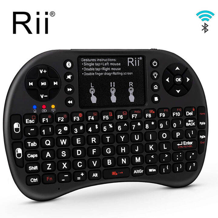 Rii I8 Mini Bluetooth Keyboard With Touchpad Backlit Portable Wireless