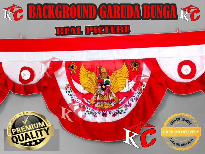 BENDERA BACKGROUND GARUDA BUNGA CANTIK TERBARU BEKRON GARUDA BEGRON