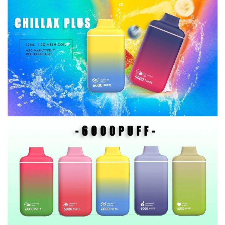 COD Chillax PLUS Russia Kiwi Strawberry 6000 Puffs Disposable Pod