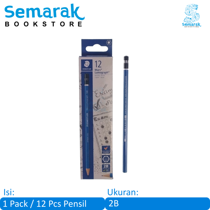 Staedtler Mars Lumograph Pensil B Pack Pcs Lazada Indonesia