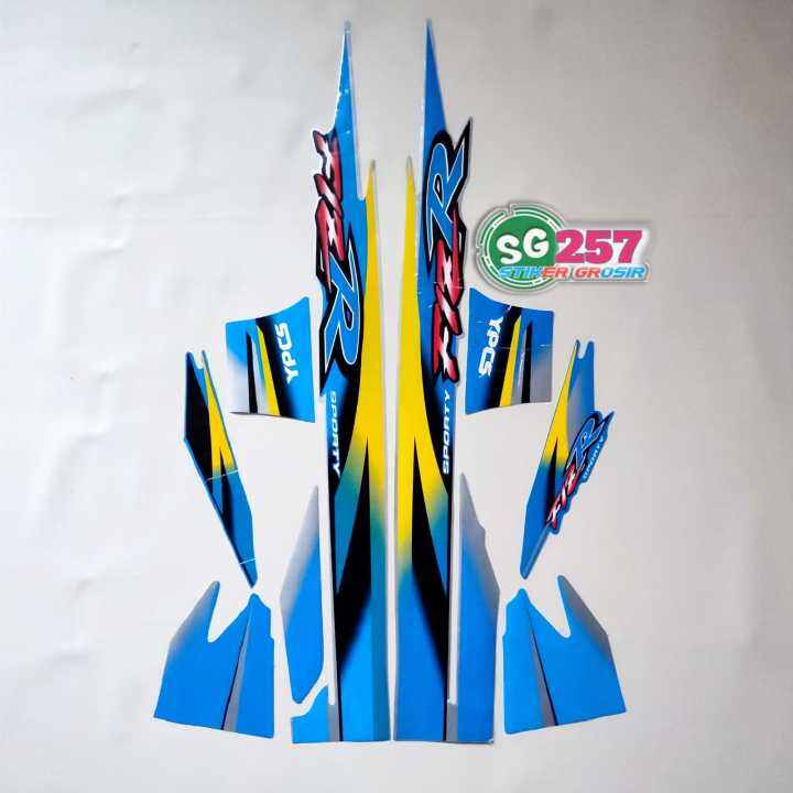 STIKER STRIPING LIS BODY F1ZR FIZ R LIMITED EDITION SILVER BIRU STICKER