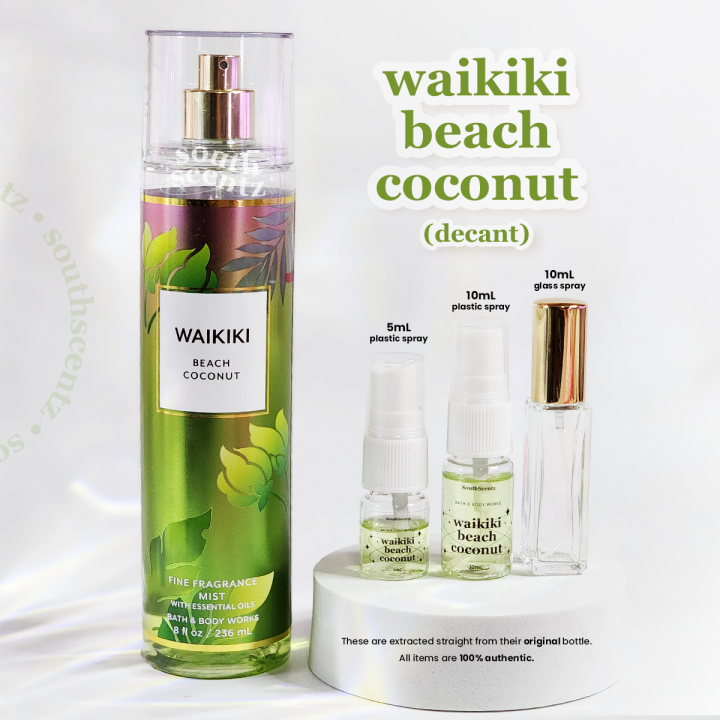 Waikiki Beach Coconut Bath And Body Works Body Mist Bbw Decant Ml Ml