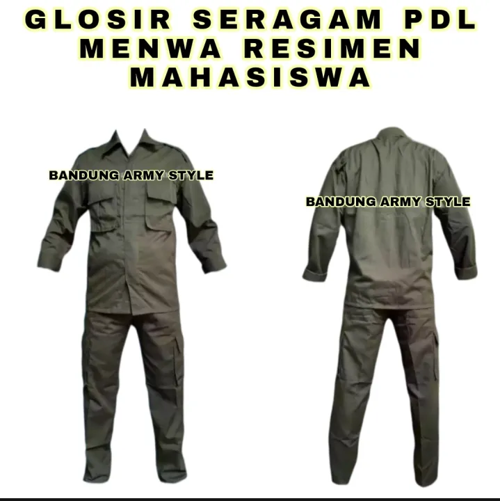 Grosir Baju Setelan Seragam Pdl Menwa Resimen Mahasiswa Hijau Drill