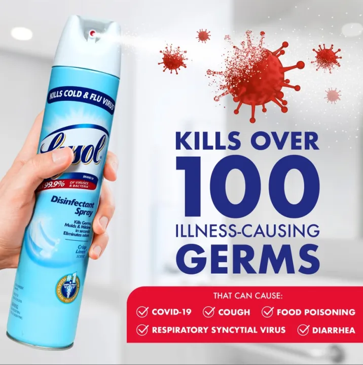 Carton Deal Lysol Disinfectant Spray Crisp Linen G X Units