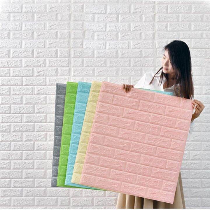 D Cm Self Adhensive Sticker Brick Foam Waterproof Wallpaper Wall