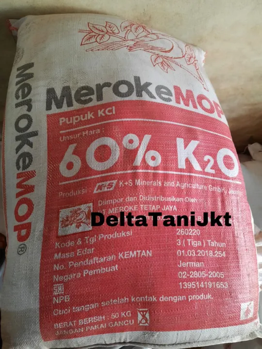 PUPUK KCL MEROKE MOP KEMASAN Pabrik Asli 50 Kg Via GRAB Lazada Indonesia