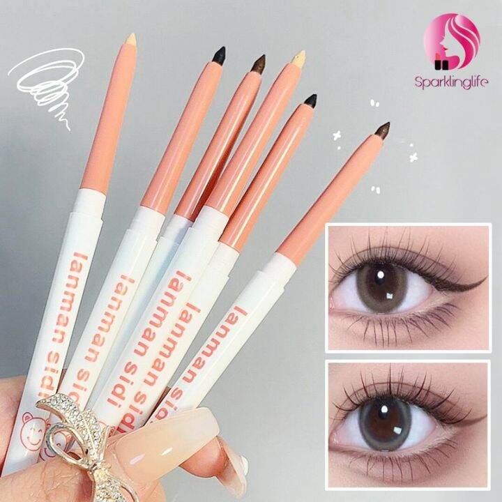 Pensil Eyeliner Gel Tahan Air Pena Ulat Berbaring Tahan Lama Warna